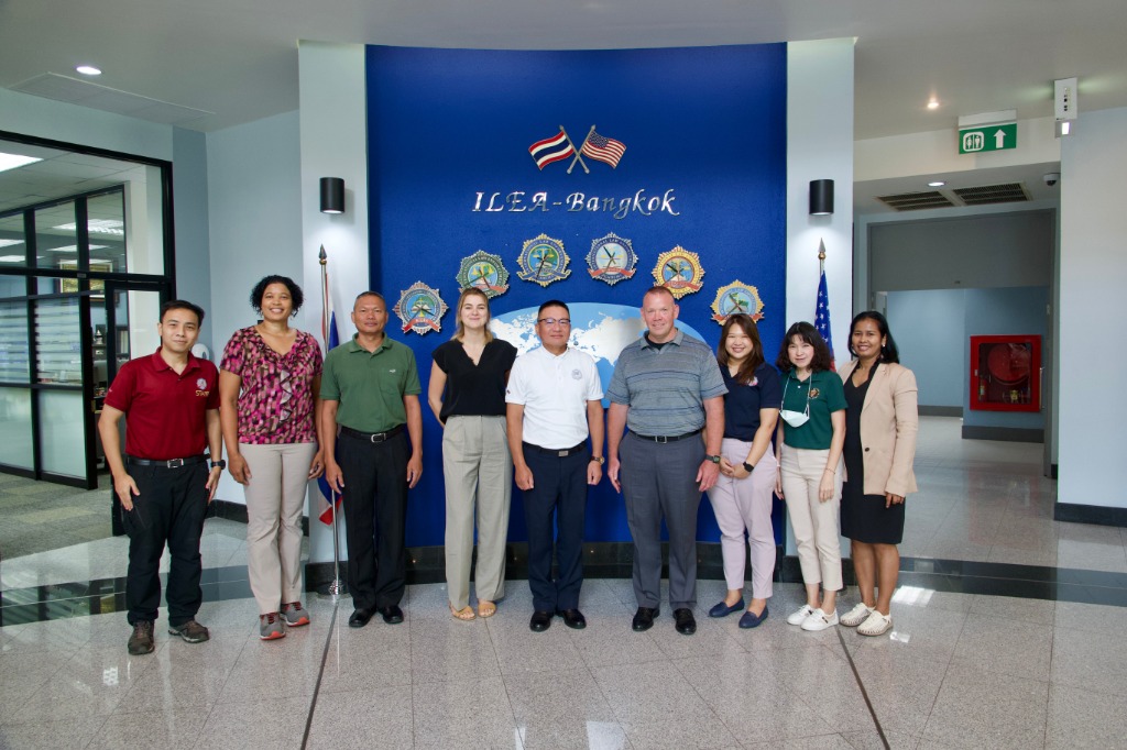 On Aug 3, 2022 ILEA Budapest met with ILEA Bangkok’s Executive Director Pol.Maj.Gen. Kasemsunti Yoosooksomboon, Deputy Executive Director Pol.Col. Pachak Phromsiri and ILEA Bangkok staff.